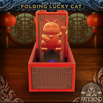 Folding Lucky Cat Dice Tower